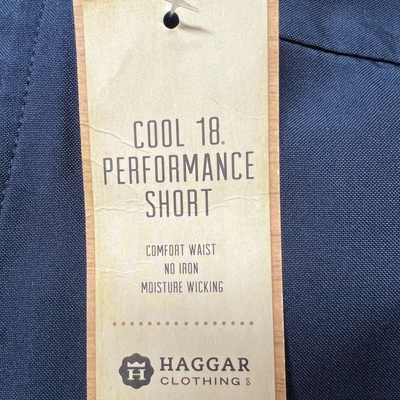 Haggar Navy Performance Shorts Moisture Wicking Size 44W/9.5” - Picture 4 of 6
